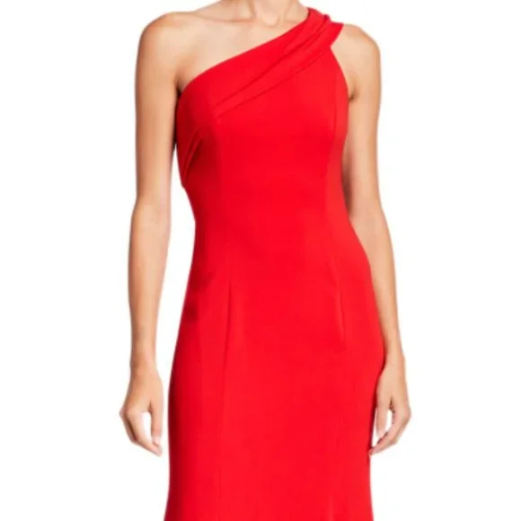 jay godfrey red one shoulder dress Jay Godfrey Gown